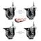 Service Caster 4 Inch Semi Steel 10 MM Threaded Stem Caster Set with Brake SCC-TS20S414-SSS-PLB-M1015-4 - alternate 4